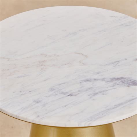 Buy (Refurbished) Glow Marble Top End Table - Gold from Home Centre at ...