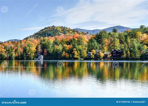 Adirondacks Fall Foliage, New York Stock Photo - Image of quiet, placid ...