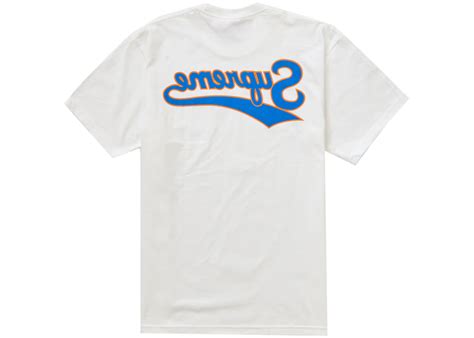 SUPREME BACKWARDS TEE WHITE MEN'S