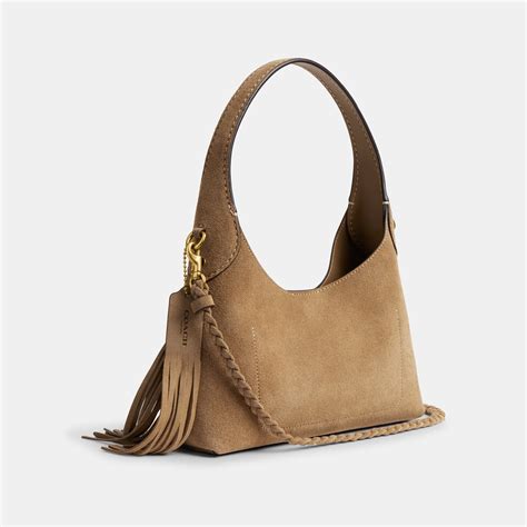 COACH | Brooklyn 23 Suede Fringe Shoulder Bag | Women | B4/Sand | Flannels