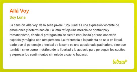 Significado de la canción ALLÁ VOY (Soy Luna) - LETRAS.COM