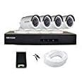 Buy Hikvision 4 CCTV Cameras (Night Vision) & 4 Channel DVR Standalone ...