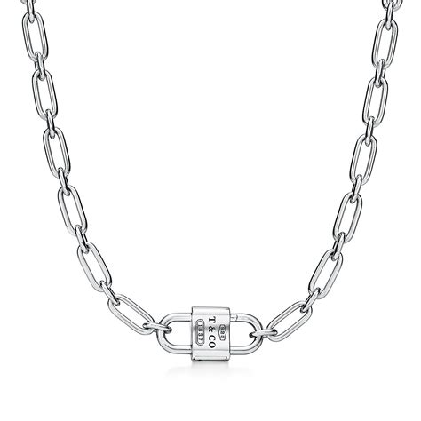 Колье Tiffany 1837™ с двойным замком из стерлингового серебра, размер ...