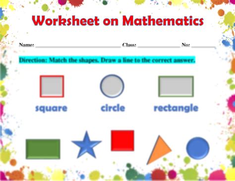 Math Shapes Worksheet 的图像结果