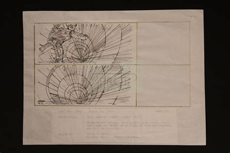 The Prop Gallery | Hand drawn storyboard - Luke falls down reactor shaft