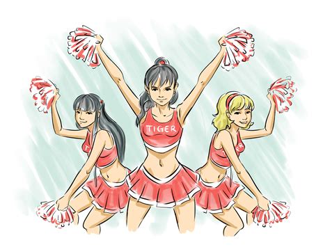How To Draw Cheerleading Pom Poms Step By Step at Ryan Priestley blog