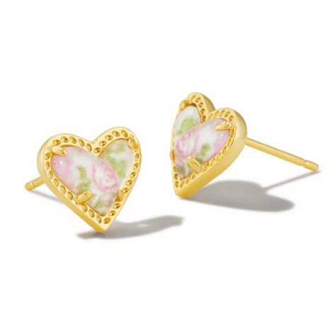 Loveshackfancy Jewelry | New Loveshackfancy Kendra Scott Heart Floral ...