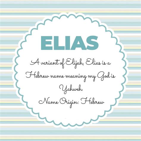 Discover the Meaning of the Name Elias