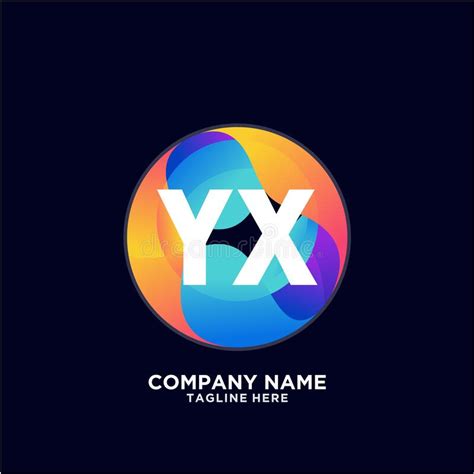 Yx letter initial logo design template Royalty Free Vector