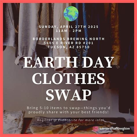 Earth Day Clothes Swap, Borderlands Brewing North, Tucson, 27 April ...