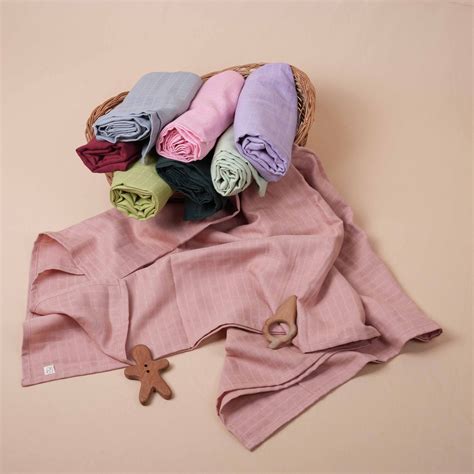 Soft Peach Muslin Baby Swaddle – Lightweight & Cozy | Boon Babies ...