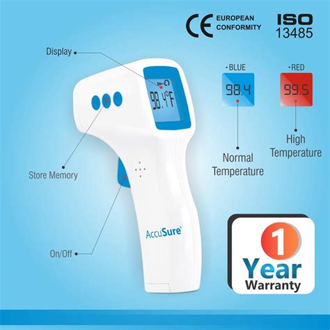 AccuSure Non-Contact Digital Infrared Forehead Thermometer – MEDIN