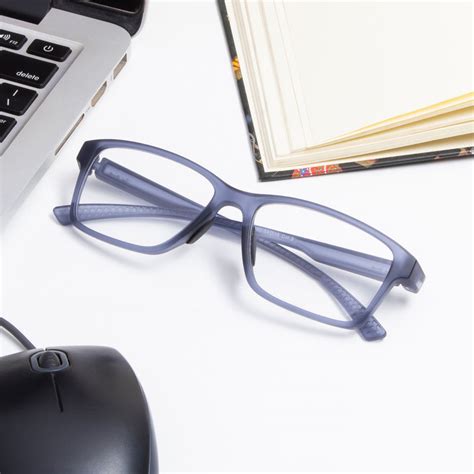 Buy TED SMITH Rectangular Matt Blue Spectacles for Mens Womens (54) Online