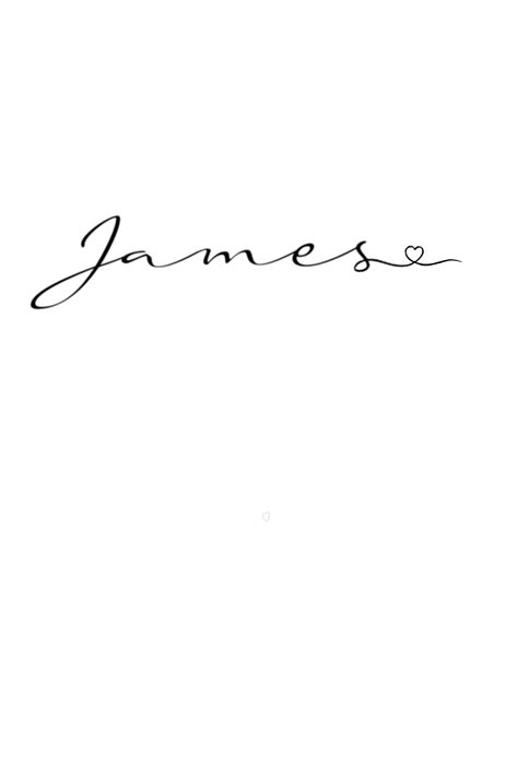Cursive Writing of the Name James