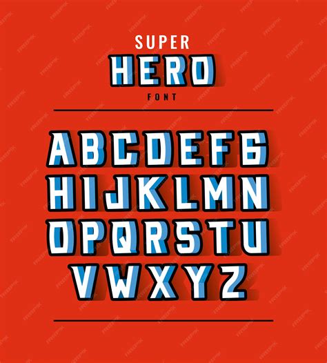 Premium Vector | Super hero font and alphabet design, typography retro ...