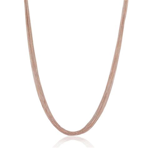 Buy ERI Rose Gold Bunch Multi Layered Chain | Neck chain for girls ...