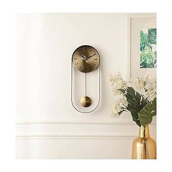 Buy Decor de Maison Brings Handcrafted Noir Pendulum Wall Clock for ...