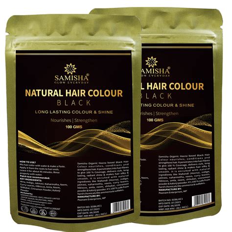 Get Online Black Hair Colour Powder - 100gm – Samisha Organic