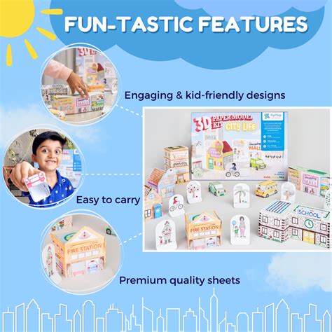 PepPlay 3D Paper Model Kit – City Life (DIY Activity Set) | The Mom Store