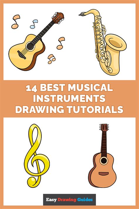 How to Draw Musical Instruments 的图像结果