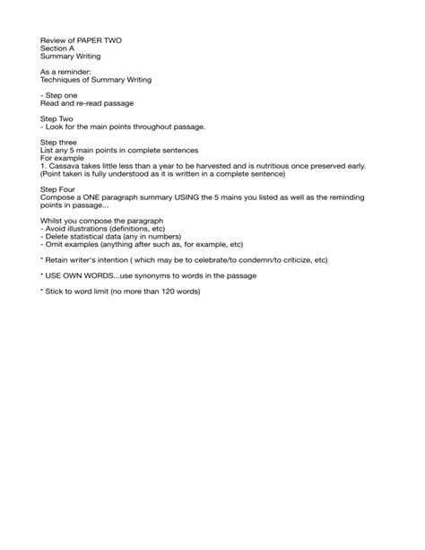 Image result for Example of Summary Paper