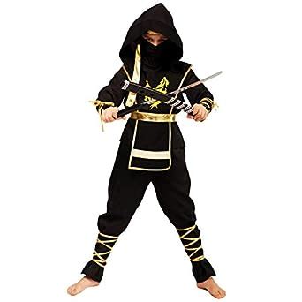 Buy Boys Golden Dragon Ninja Assassin Costumes (4-6Y) Online at Low ...