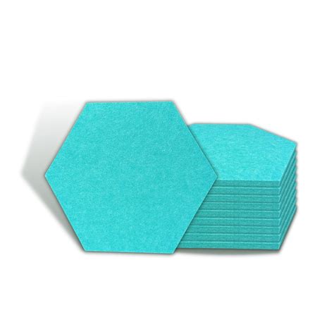 UNIDUS ACOUSTICS Hexagon Acoustic Wall Panels Pack of 10, Oceans Blue ...