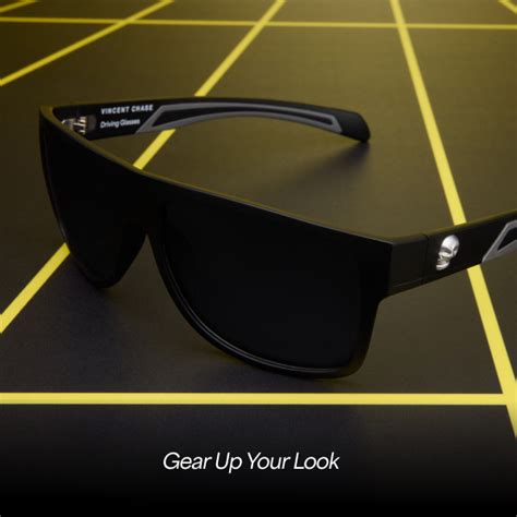 Buy Yellow Black Half Rim Square Vincent Chase DRIVING GLASSES VC ...