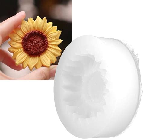 FirstTry Keychain Mold I Daisy Flower Shape with Hole Silicone Epoxy ...