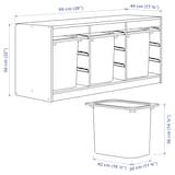 TROFAST storage combination with boxes, white/white, 99x44x56 cm ...