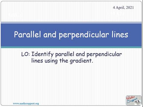 Image result for Gradients of Parallel and Perpendicular Lines
