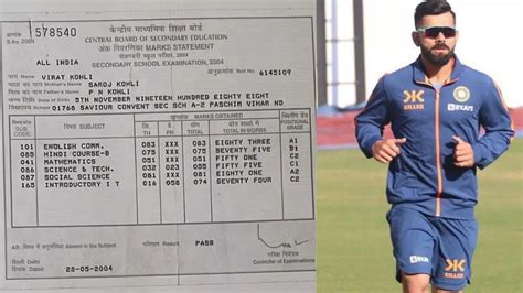 CBSE Class 10 Marksheet of Virat Kohli goes viral, cricketer scored ...