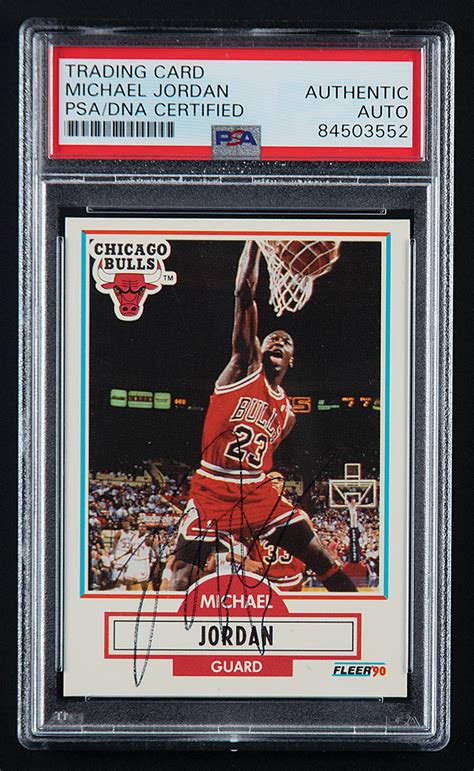 Michael Jordan Signed 1990 Fleer #26 Basketball Card | RR Auction