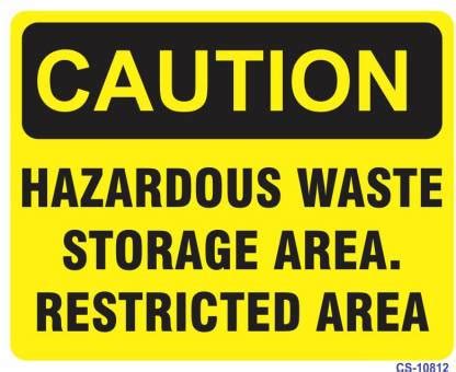 SignageShop Hazardous waste storage area, Restricted Area Emergency ...