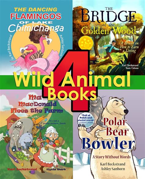 Amazon.co.jp: 4 Wild Animal Books for Kids: Getting Along Outside the ...
