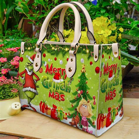 Grinch Christmas Purse - Leather Bag - Handbag For Women - Totoban