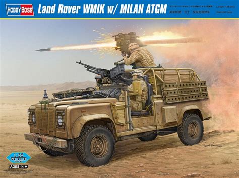Hobby Boss Land Rover WMIK with Milan ATGM Vehicle Model Building Kit ...