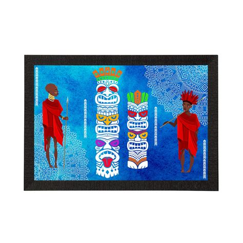 Tribal Theme Satin Matt Texture UV Art Painting - eCraftIndia Online