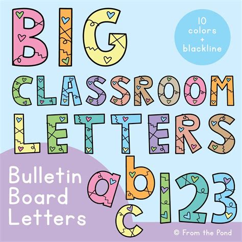Bulletin board letters for the classroom - just print and display ...