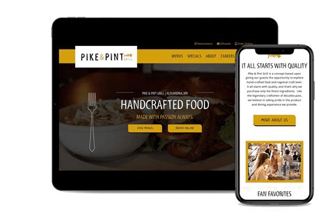 Website case study for Pike & Pint Grill - CYBERsprout