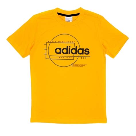 Buy Boys short sleeves t-shirts Gold at Best Price | Adidas kids
