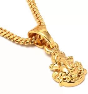 RV jewels Simple Chain with Pendant Lord Ganesha Locket Ganpati Ganesh ...
