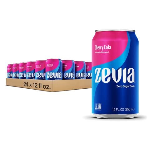 Zevia Zero Sugar, Cherry Cola Soda, 12 Fl Oz (Pack of 24) - Walmart.com