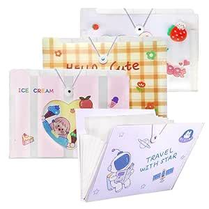 FunBlast Cartoon Theme File Folder With Elastic Band Lock 4 Pcs A4 Size ...