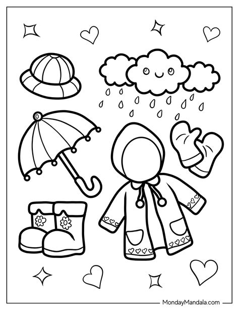 20 Rain Coloring Pages (Free PDF Printables)