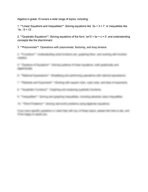 Math Class 10 Algebra Explain 的图像结果