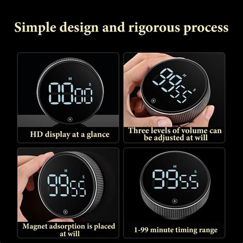 Magnetic Rotation Timer Large Screen LED Display Timer (Silver) – Alexnld.com