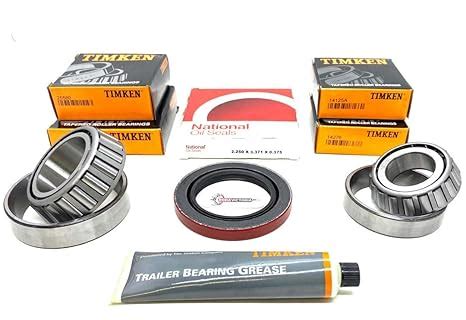 TIMKEN 25580 25520 14125A 14276 Bearing Seal Grease Set for 7000-lb ...