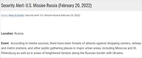 美使馆称莫斯科面临“袭击威胁”，俄发言人回怼