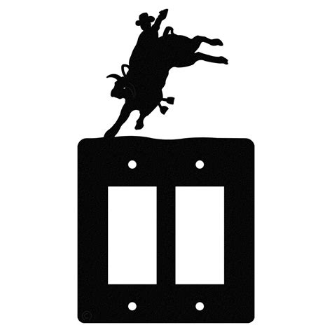 Bull Rider Double GFI Rocker Light Switch Plate Cover : Amazon.in: Home ...